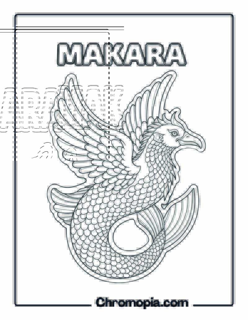 Makara Bird Aspect coloring page