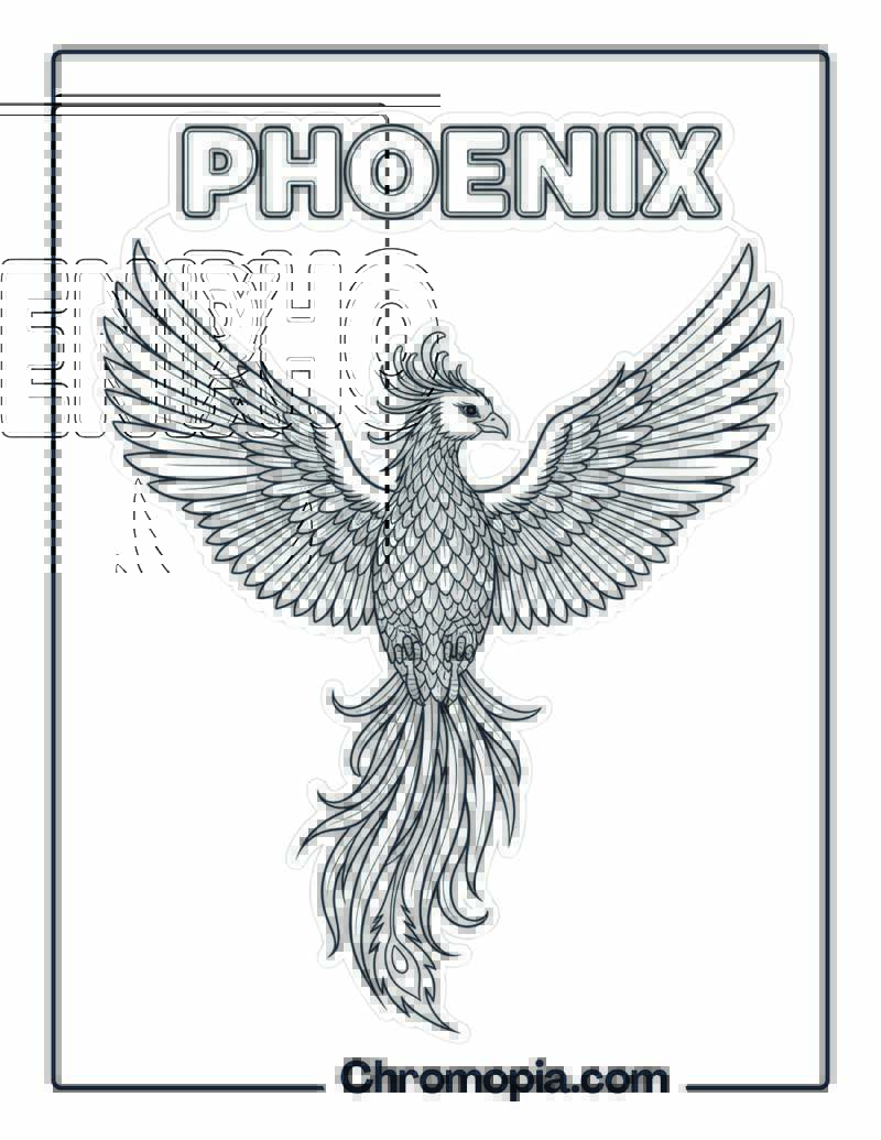Phoenix coloring page