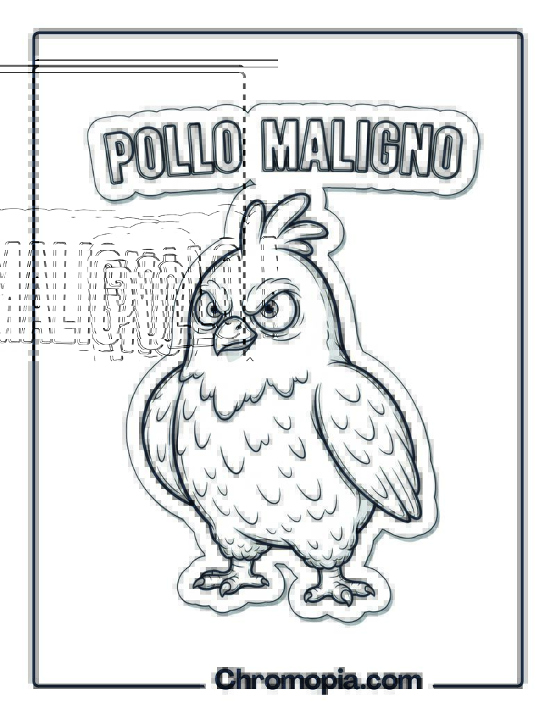 Pollo Maligno coloring page