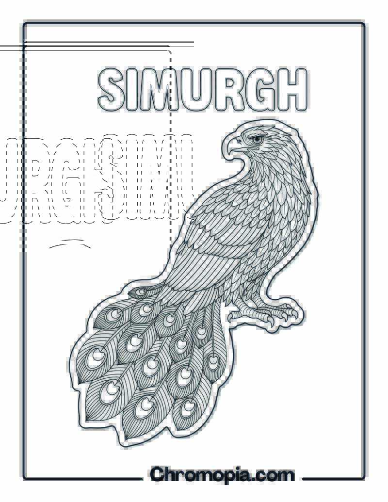 Simurgh coloring page