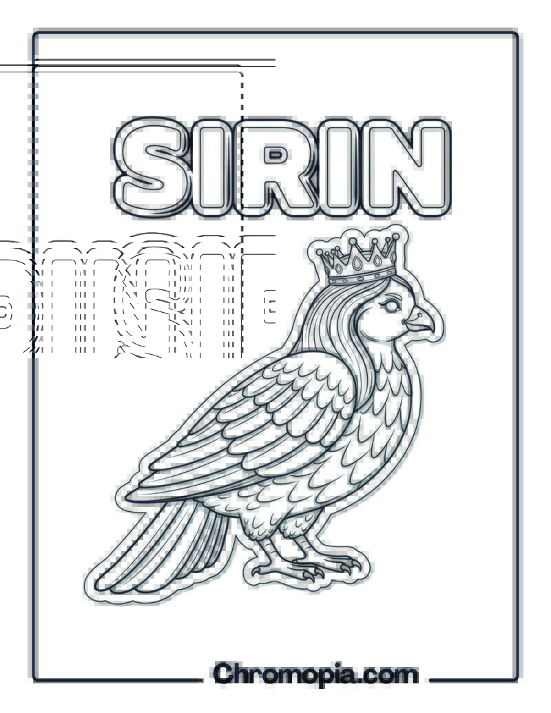 Sirin coloring page