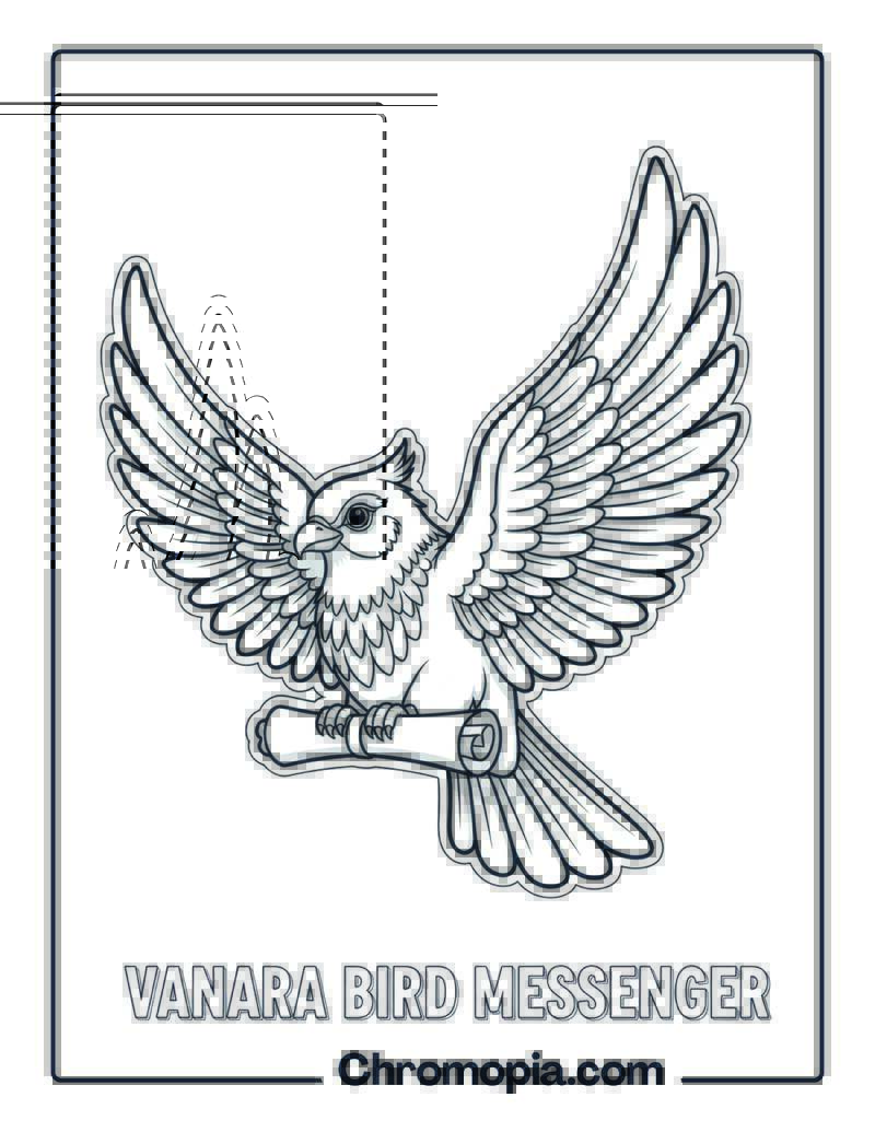 Vanara Bird Messenger coloring page