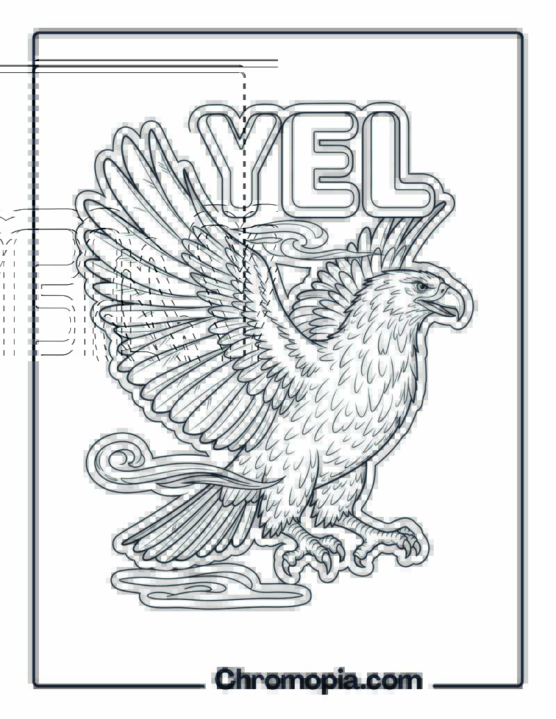 Yel coloring page