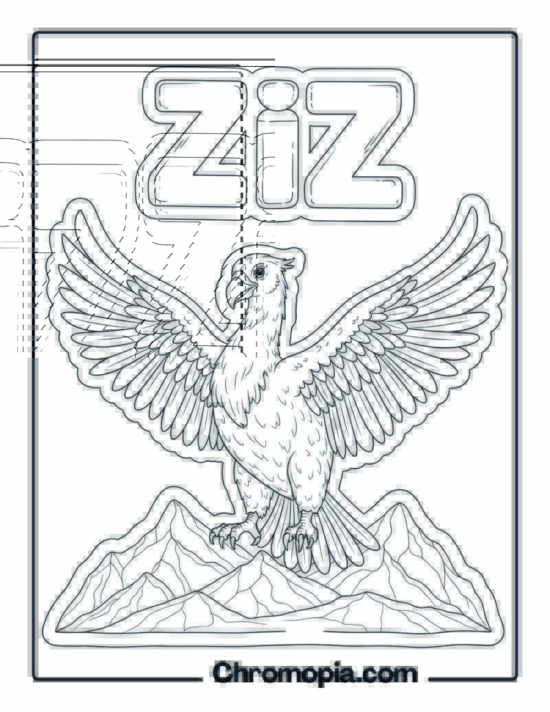 Ziz coloring page