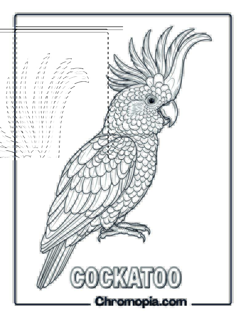 Cockatoo coloring page