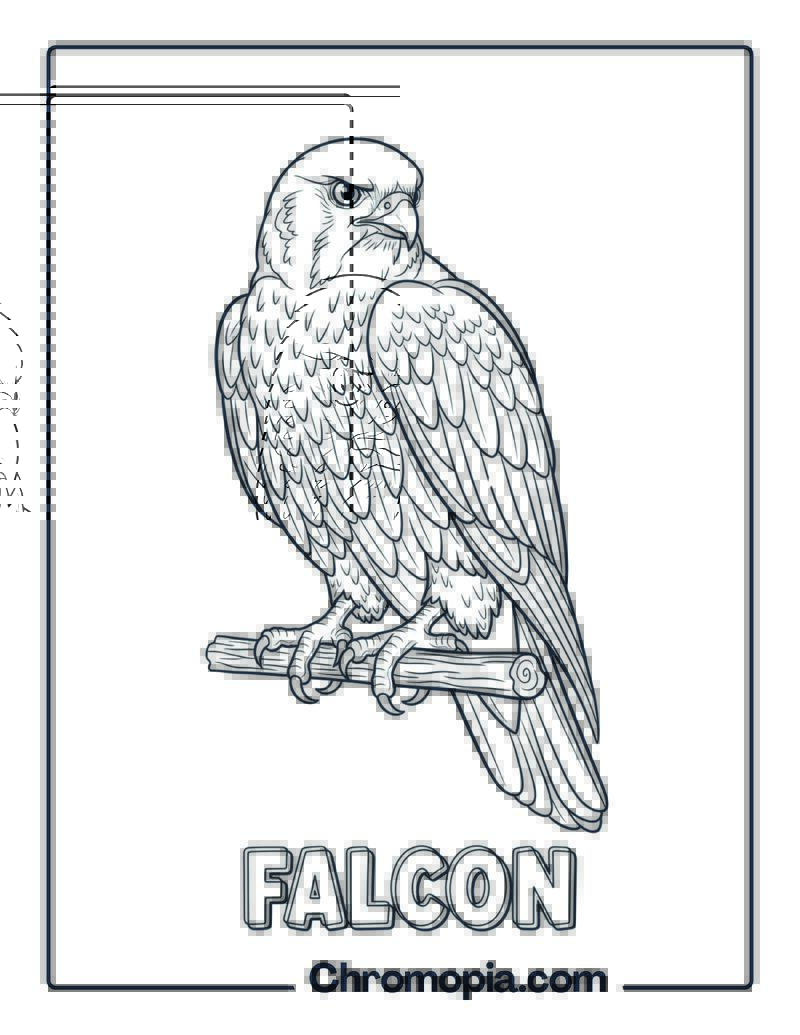 Falcon coloring page