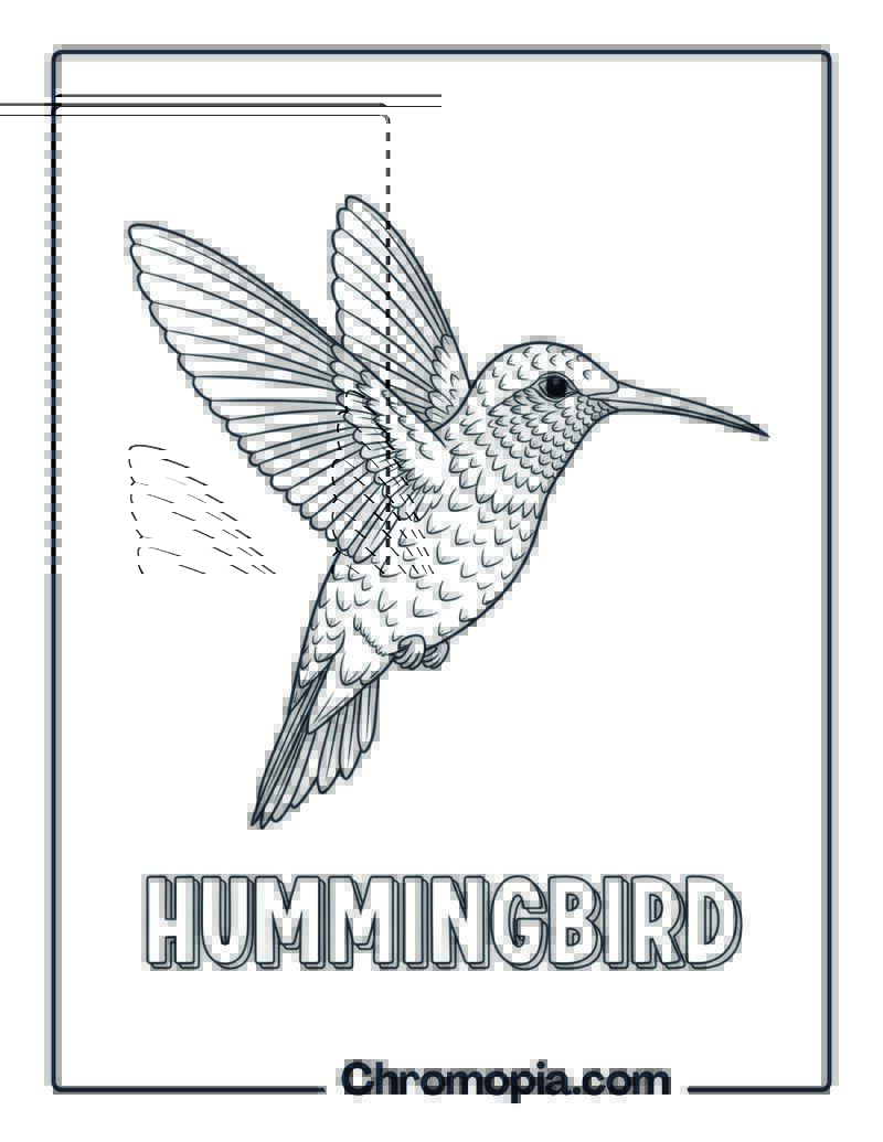 Hummingbird coloring page