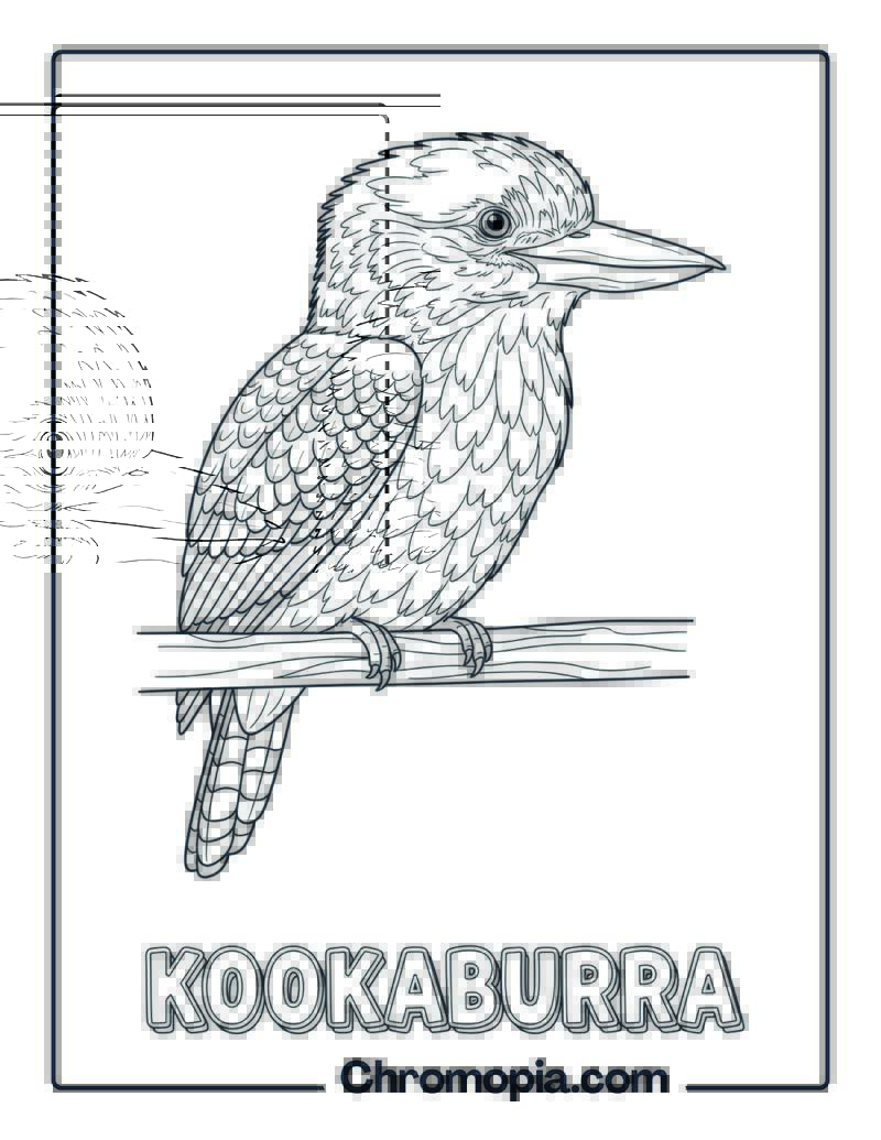Kookaburra coloring page