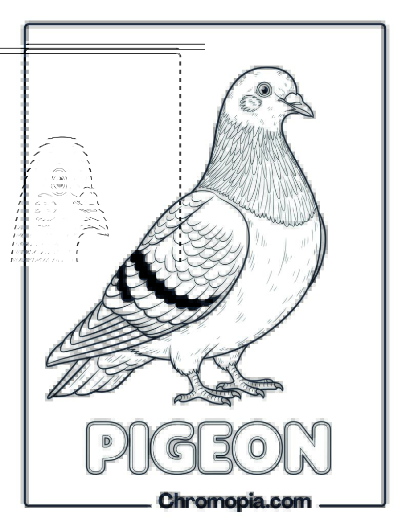 Pigeon coloring page