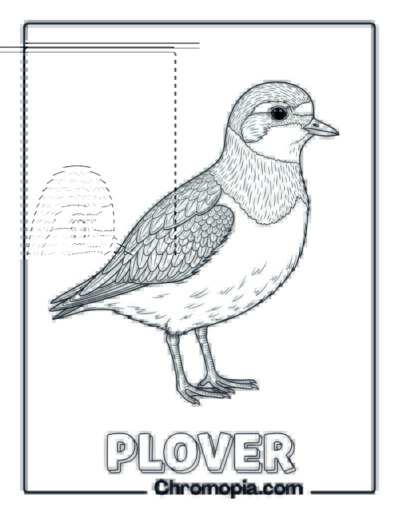 Plover coloring page