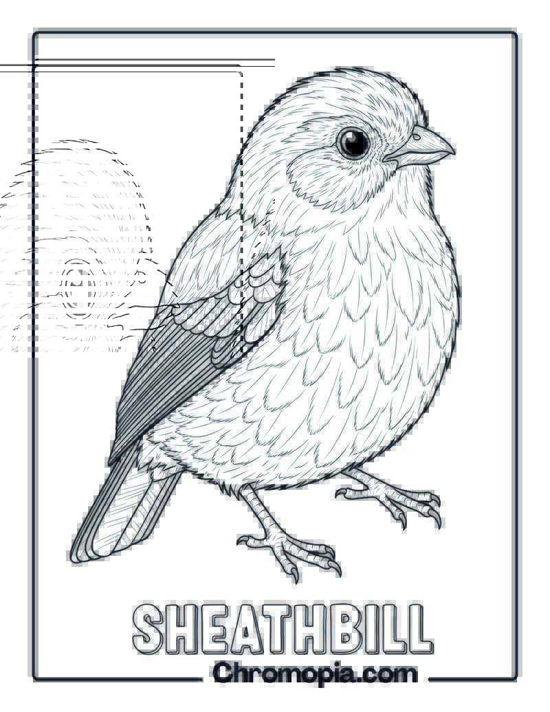 Sheathbill coloring page