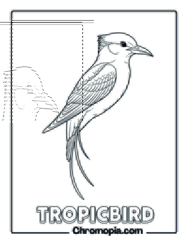 Tropicbird coloring page