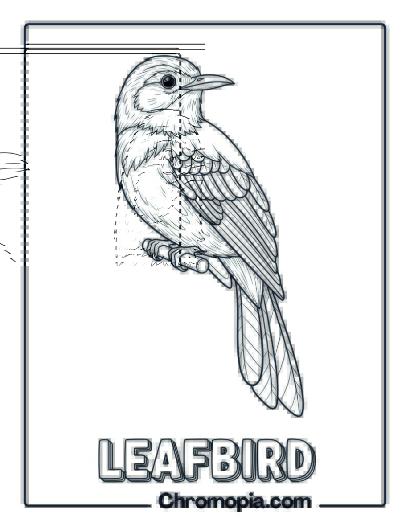Leafbird coloring page