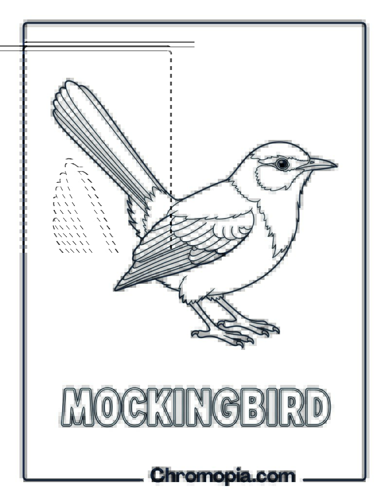 Mockingbird coloring page