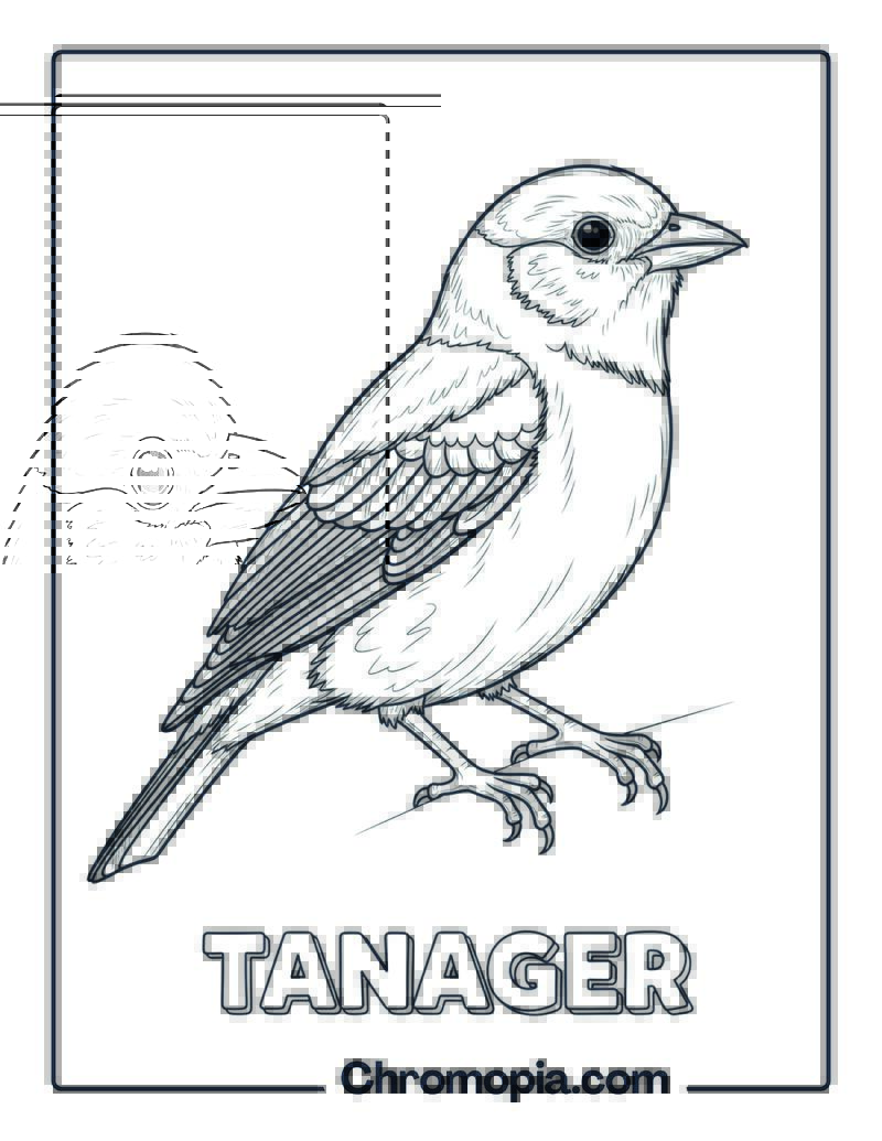 Tanager coloring page