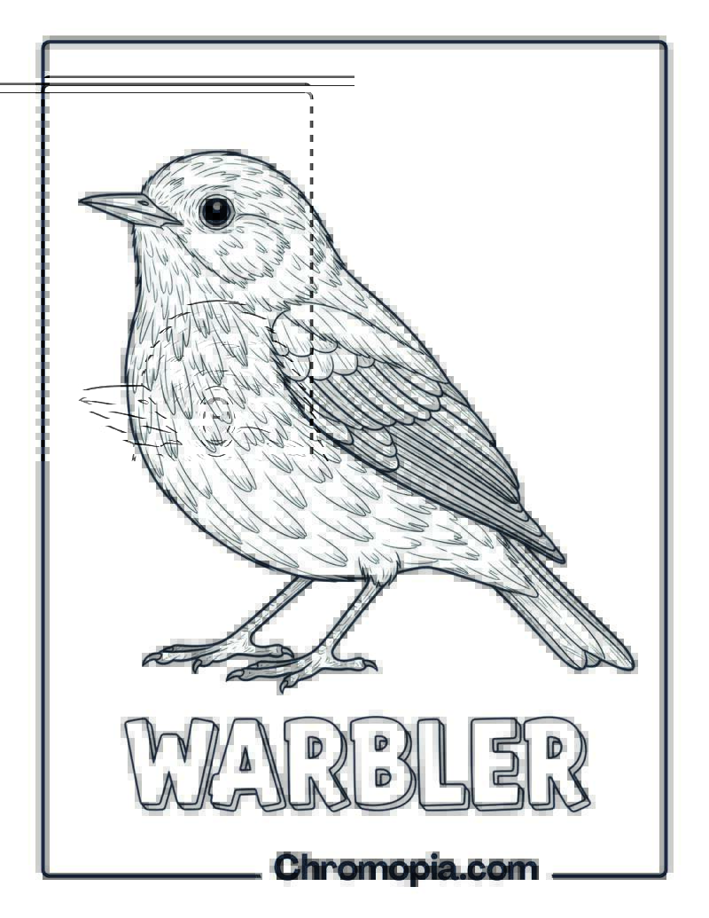 Warbler coloring page
