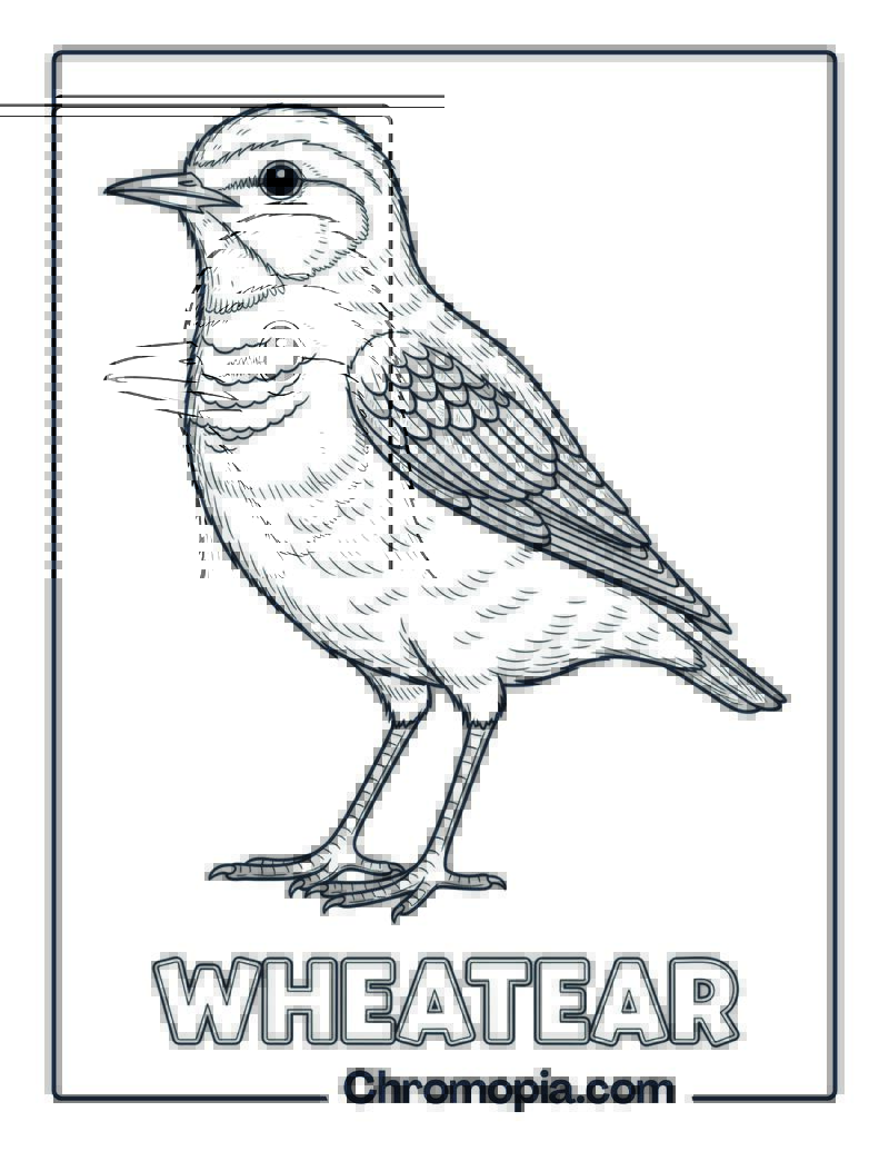 Wheatear coloring page