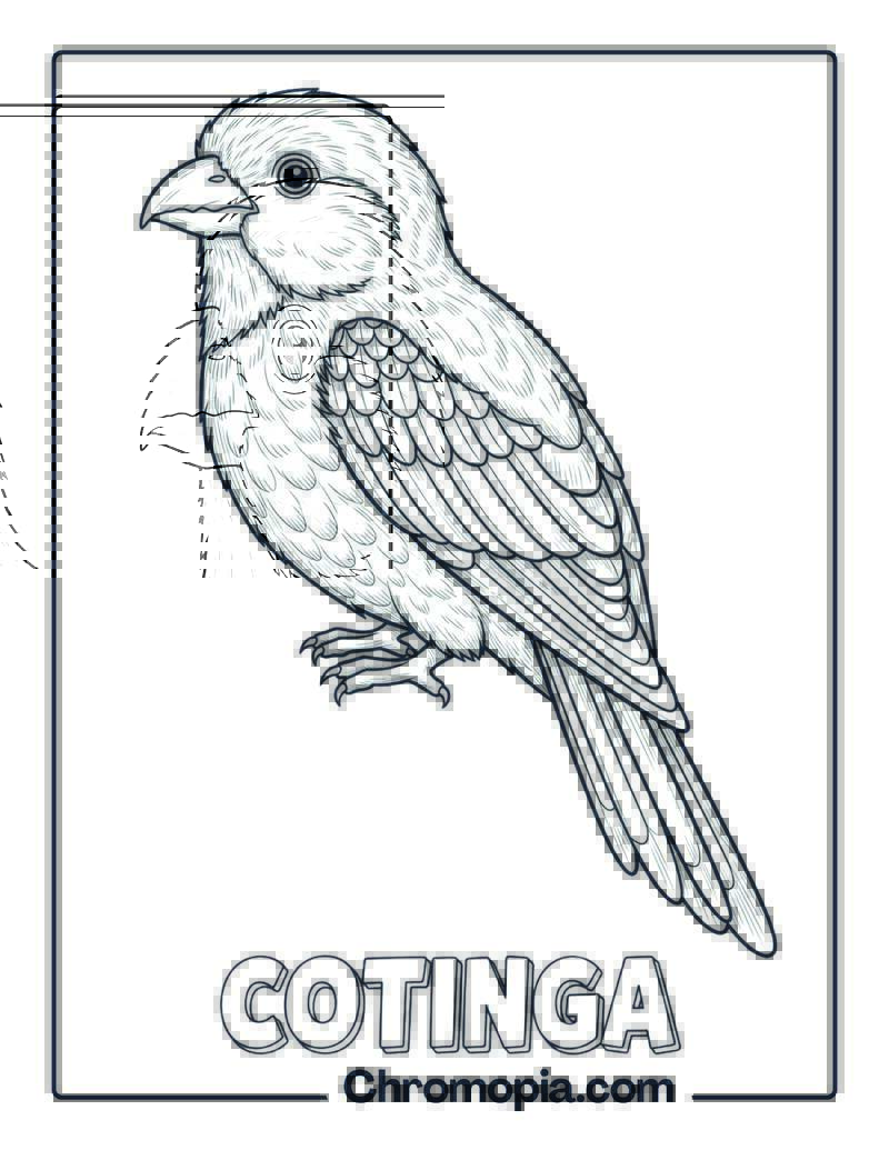 Cotinga coloring page