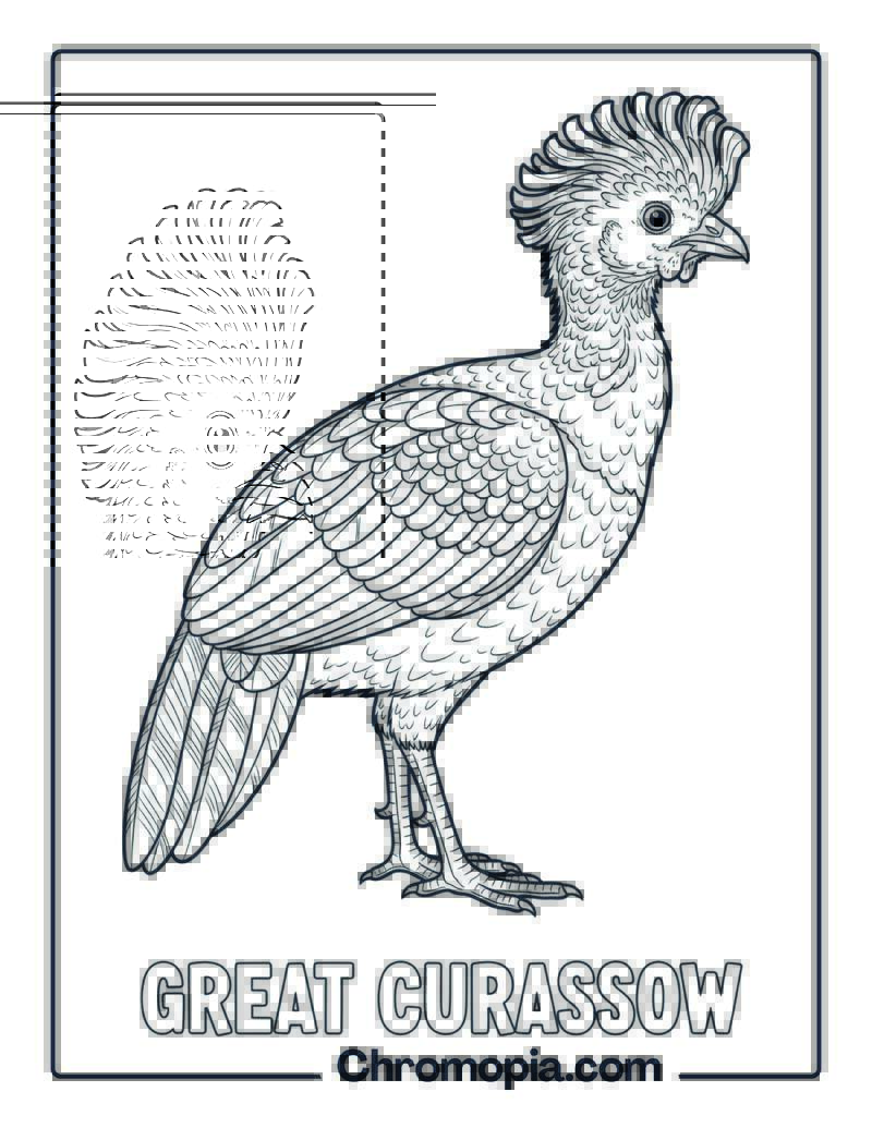 Great Curassow coloring page