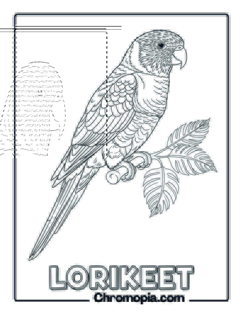 Lorikeet coloring page