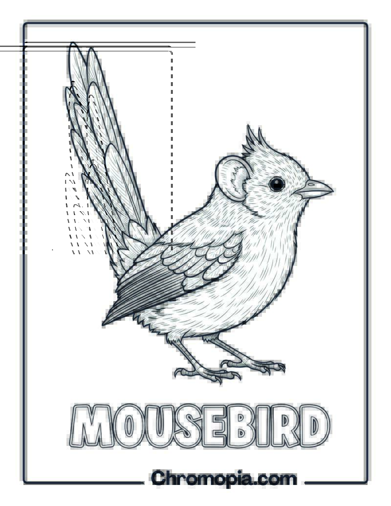 Mousebird coloring page