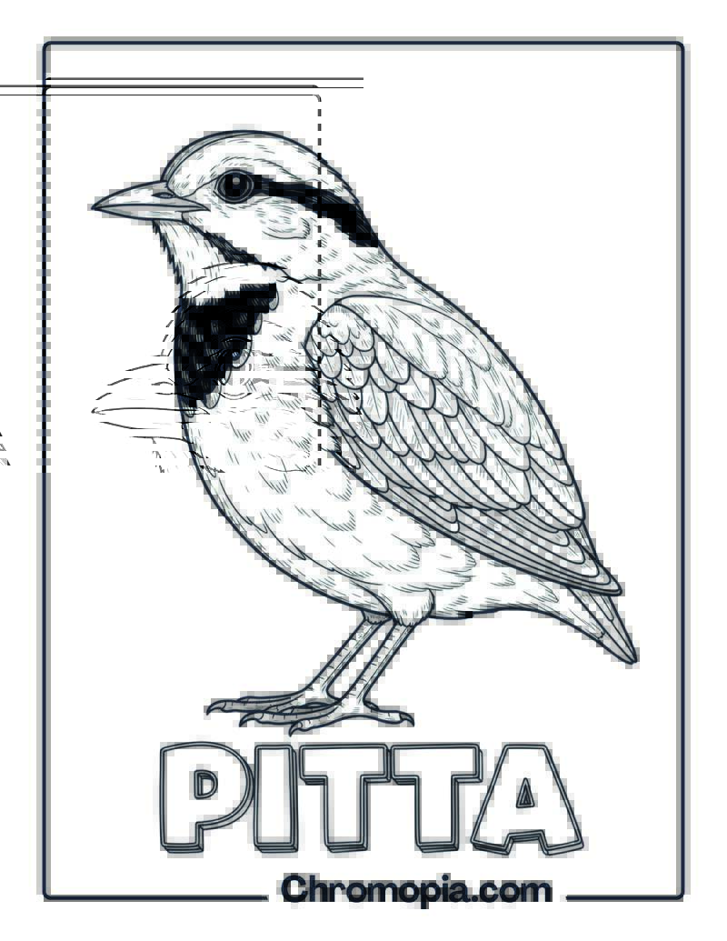 Pitta coloring page