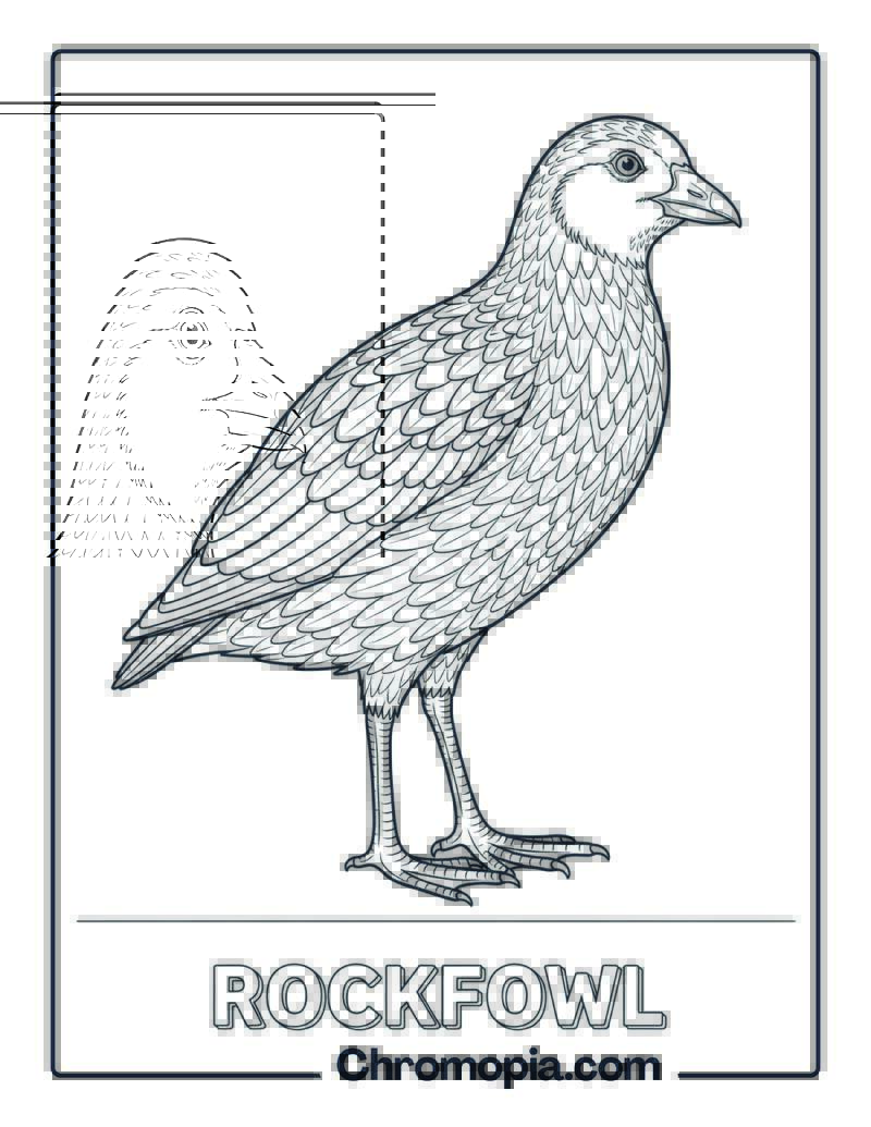 Rockfowl coloring page