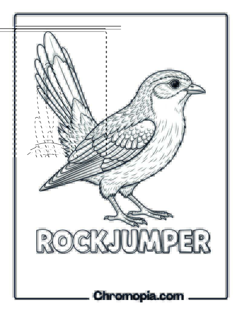 Rockjumper coloring page