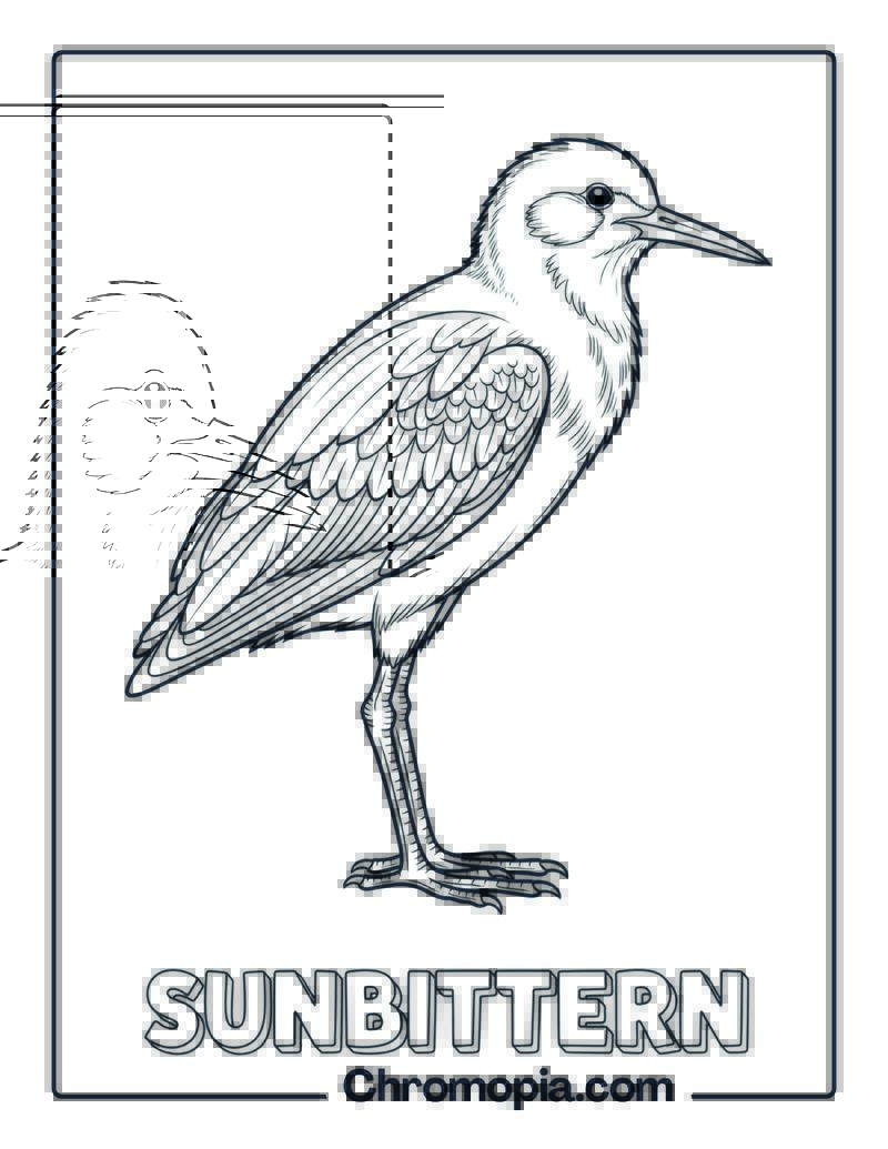 Sunbittern coloring page
