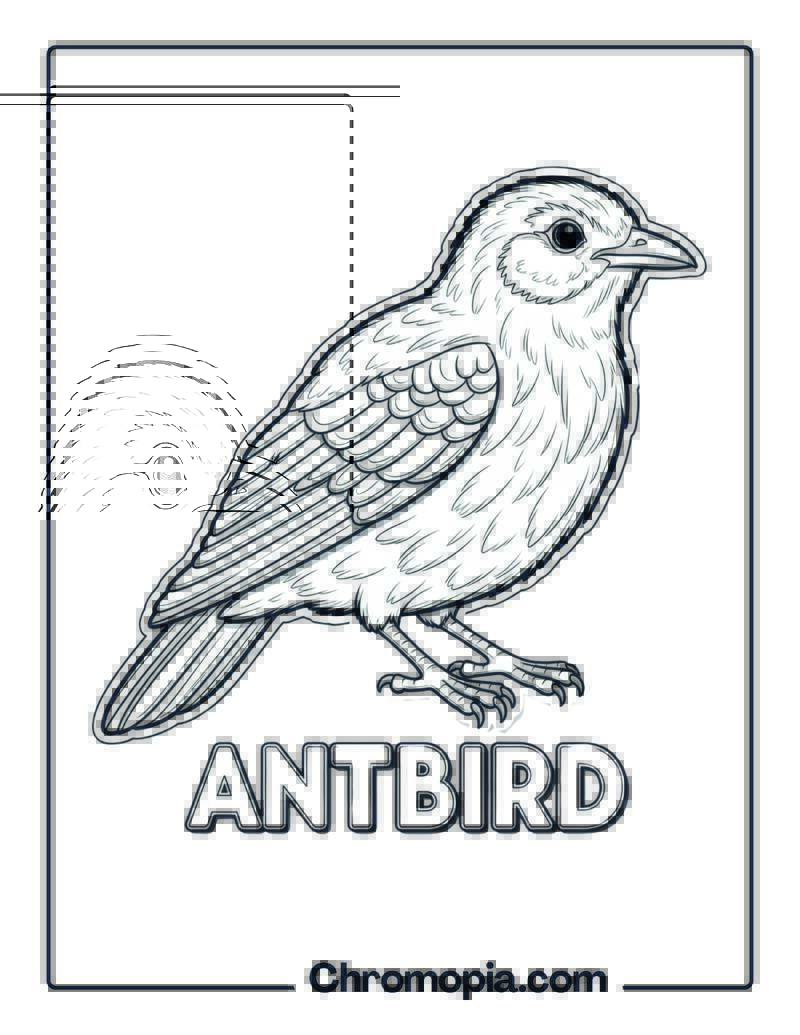 Antbird coloring page