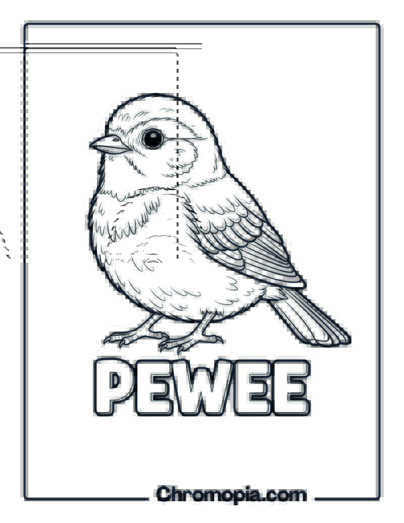 Pewee coloring page