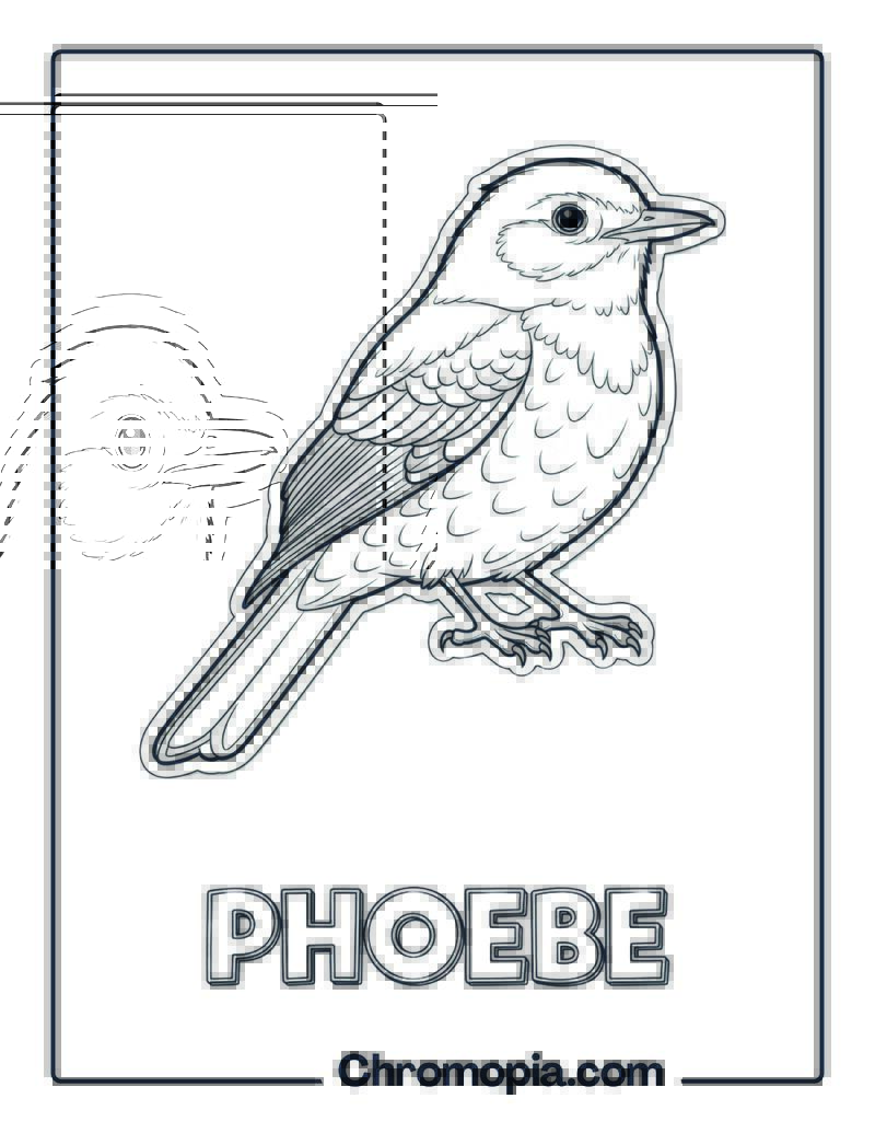Phoebe coloring page