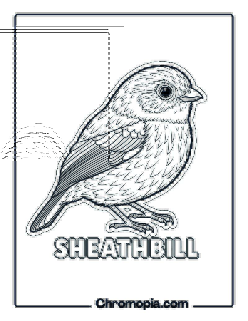 Sheathbill coloring page