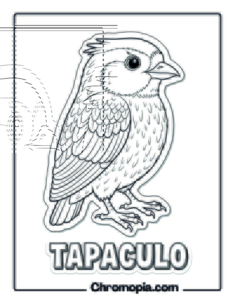 Tapaculo coloring page