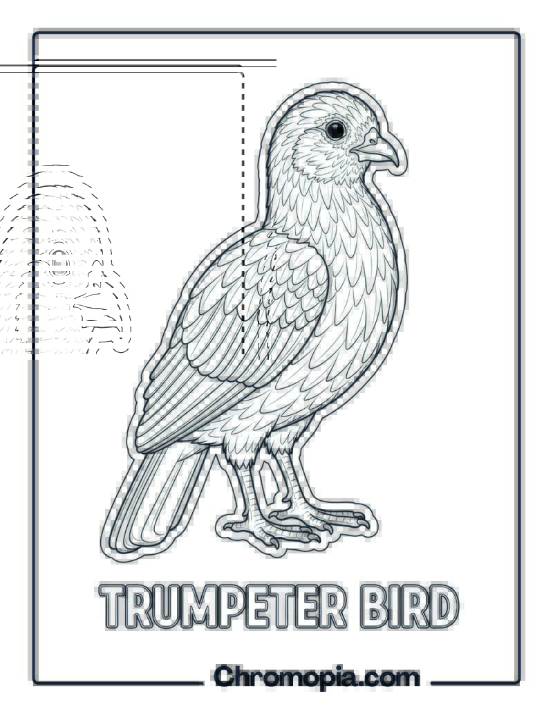 Trumpeter Bird coloring page