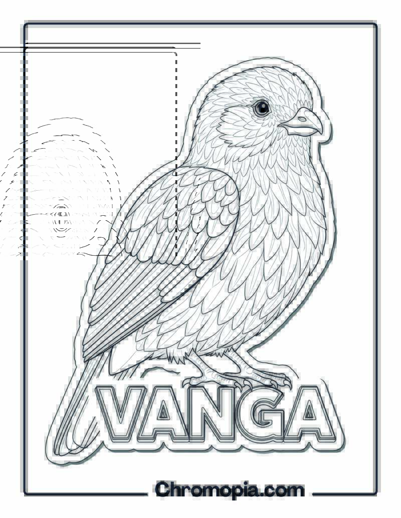 Vanga coloring page