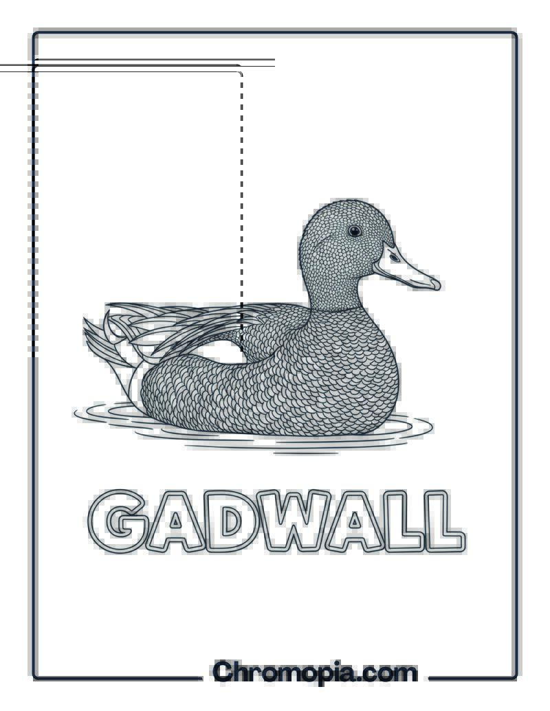Gadwall coloring page