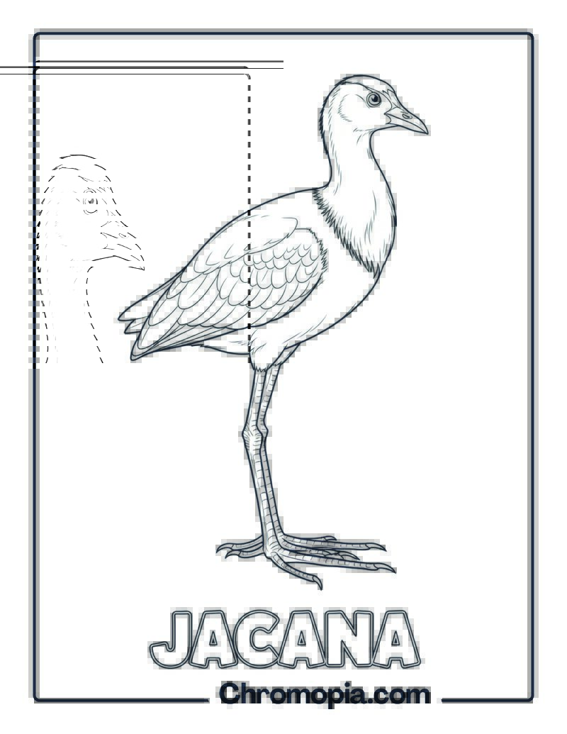 Jacana coloring page