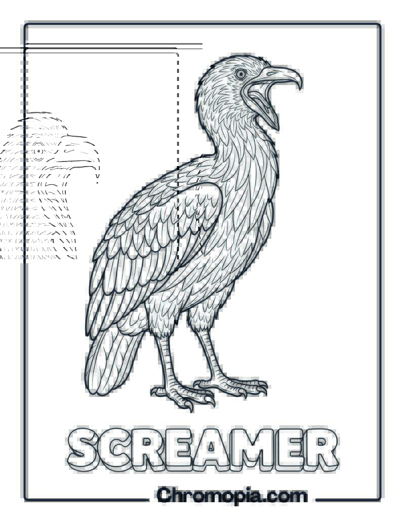 Screamer coloring page