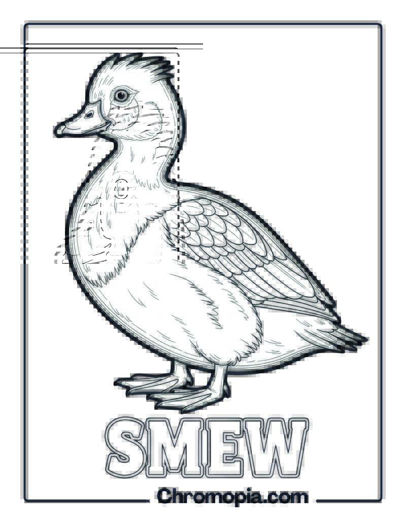 Smew coloring page