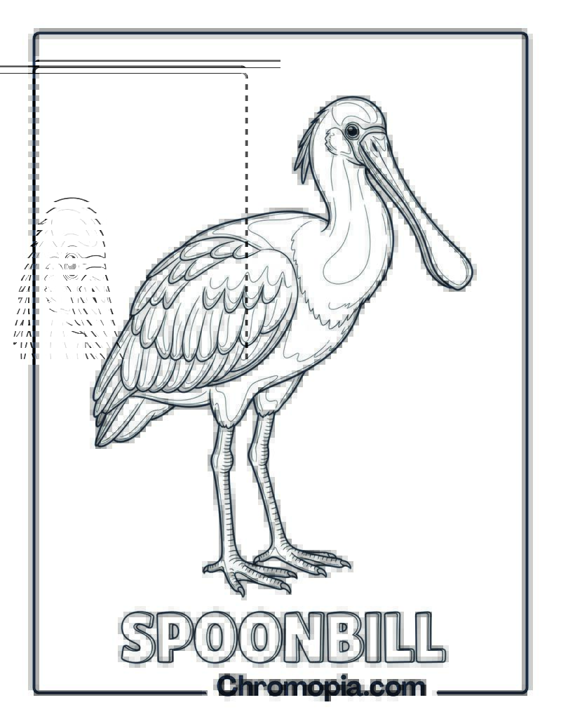 Spoonbill coloring page