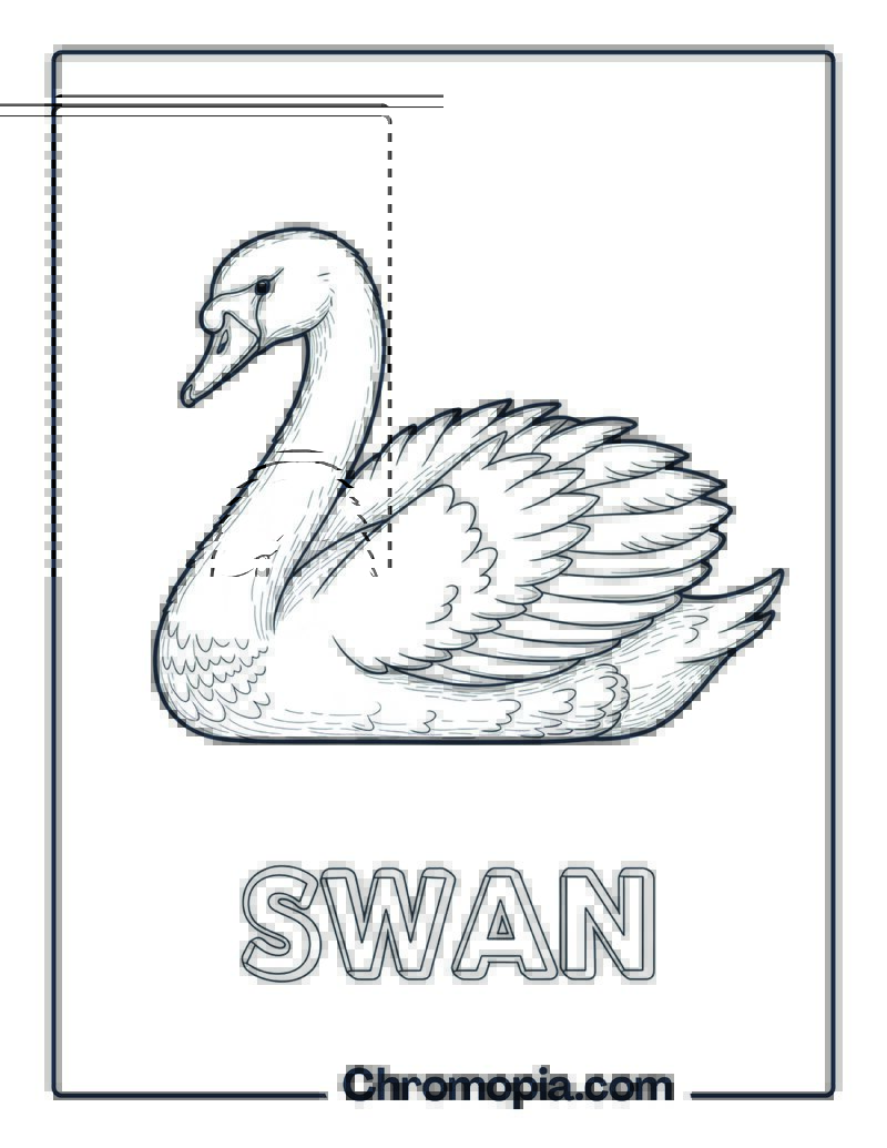 Swan coloring page