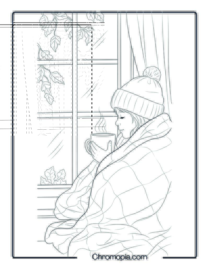 Cozy Moments with Hot Beverages in Fall Weather