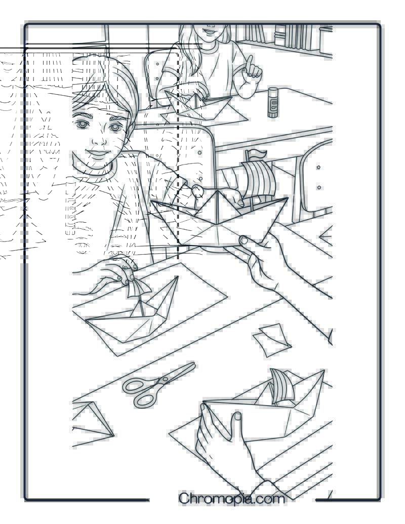 Creating Paper Pilgrim Ships (Mayflower) Coloring Page