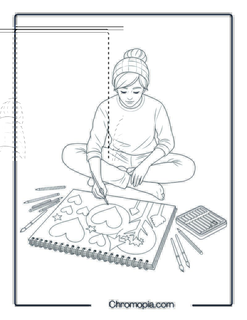 Gratitude Drawing or Coloring Activity Page