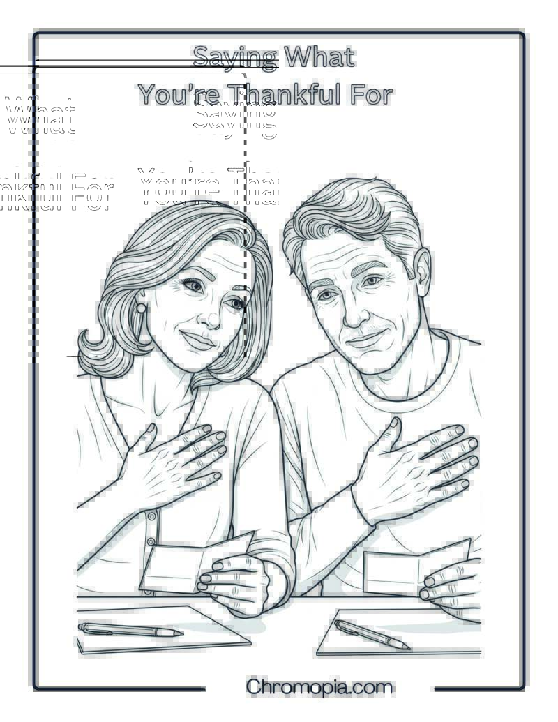 Saying What You_re Thankful For Coloring Page
