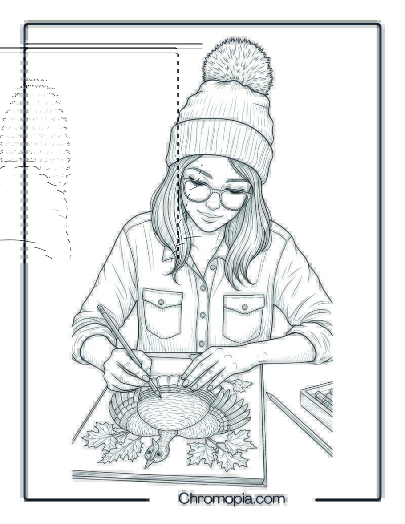 Making Thanksgiving-Themed Art Coloring Page