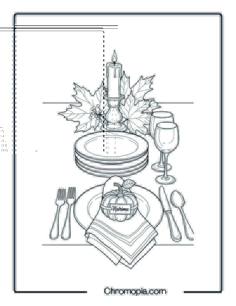 Setting the Table Giant Coloring Sheet