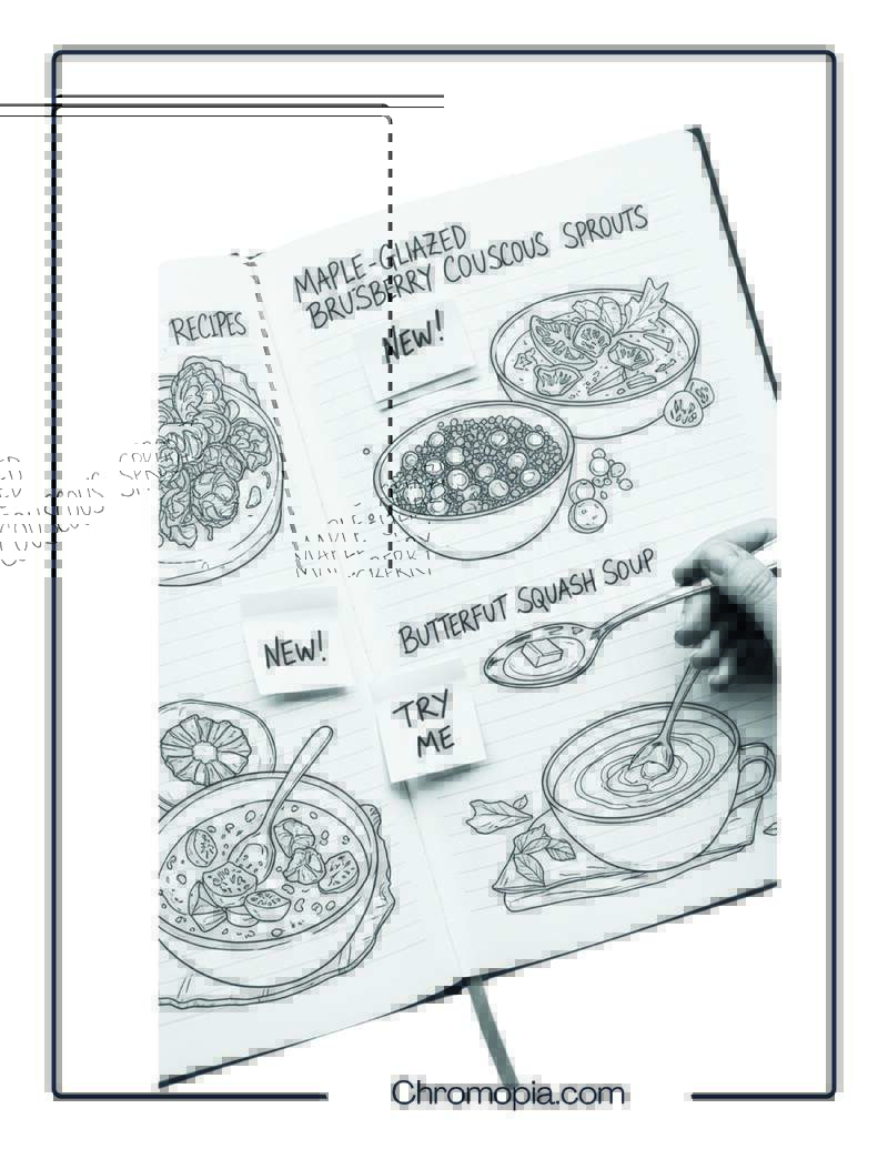 Trying New Thanksgiving Recipes Coloring Page