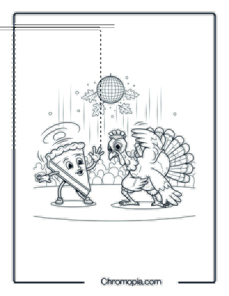 Turkey and Pie Doing a Dance-Off – Funky Style